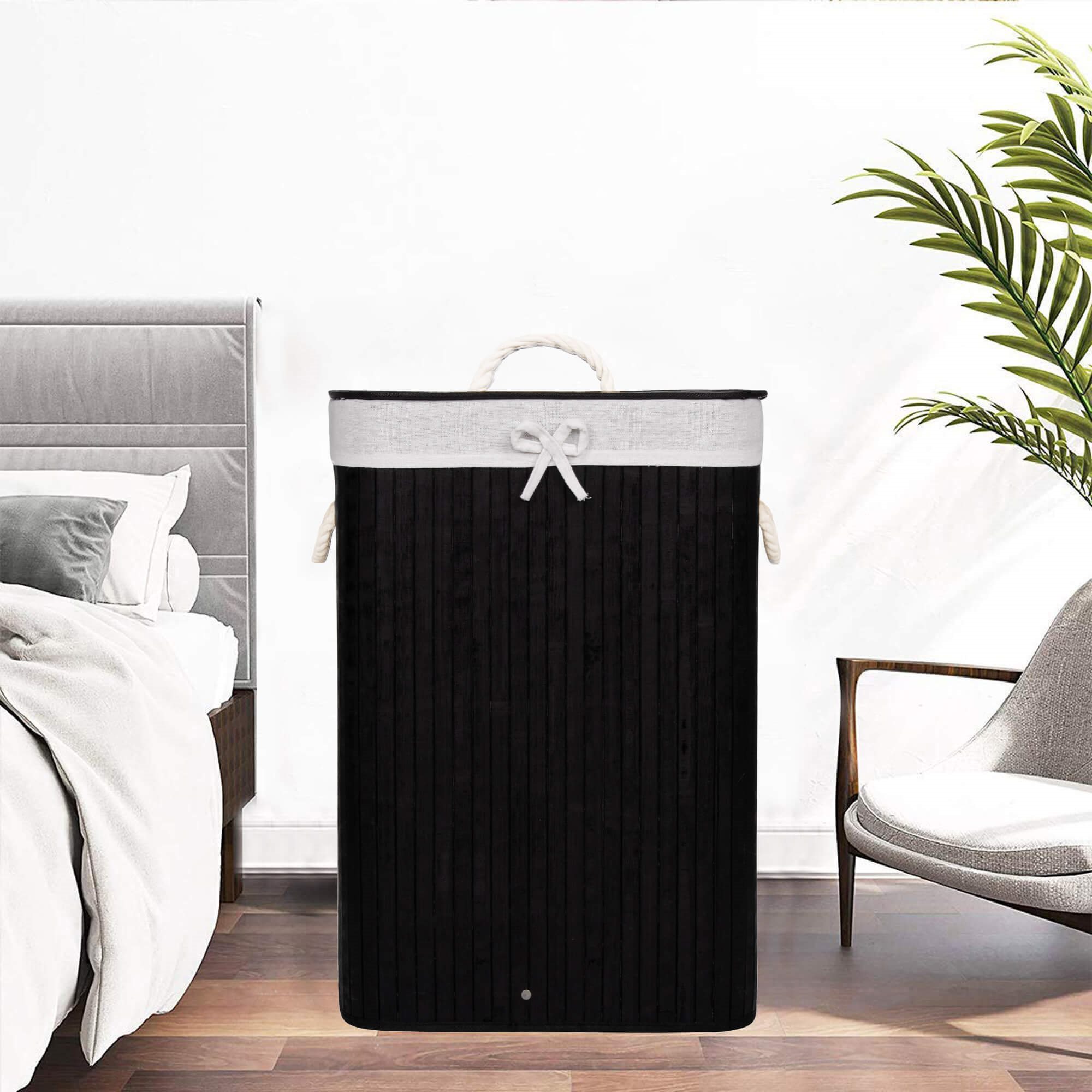 Bambusa veļas grozs Springos HA0077 72l Bambusa veļas grozs Springos HA0077 72l