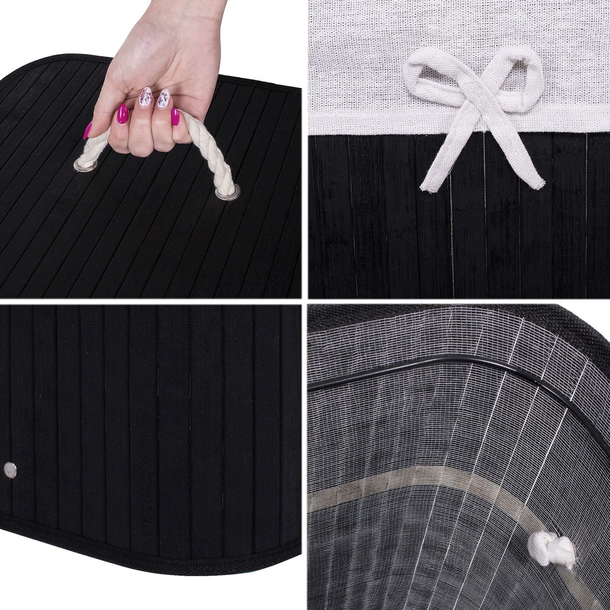 Bambusa veļas grozs Springos HA0077 72l Bambusa veļas grozs Springos HA0077 72l