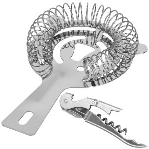 Bārmeņa komplekts šeikeris statīvs Springos KI0012 12 gab. sudraba