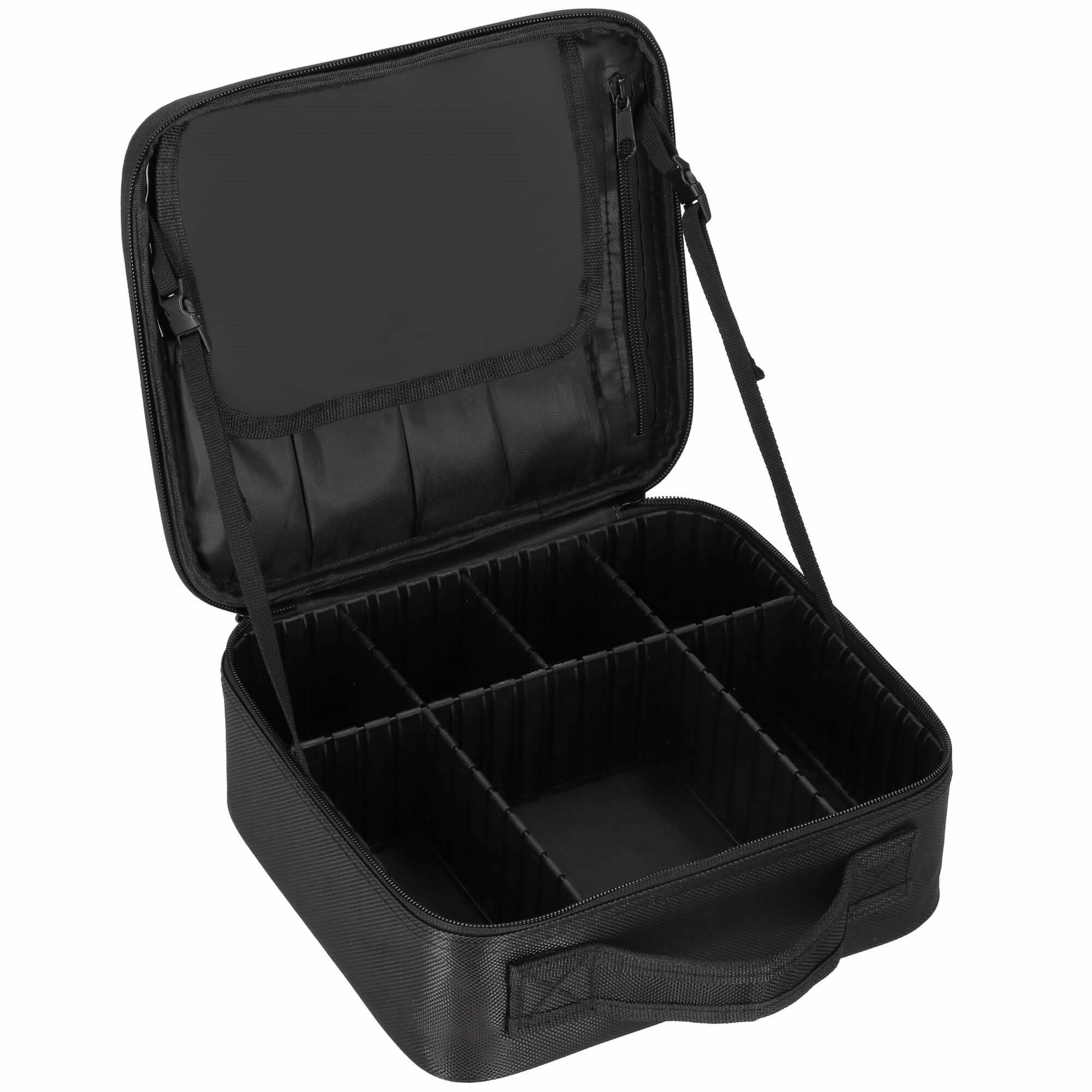 Ceļojumu organizators kosmētikai, kosmētikas soma ar regulējamiem nodalījumiem, Springos HA7492 melns