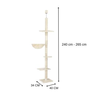 Daudzlīmeņu kaķu māja Springos PA1052 240-265 cm