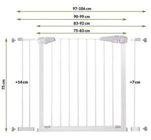 Drošības barjera Springos SG0001BC 97-106 CM