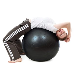 Fitness bumba Springos FB0015 85 cm ar pumpi melna