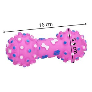 Gumijas čiepstošā suņu rotaļlieta