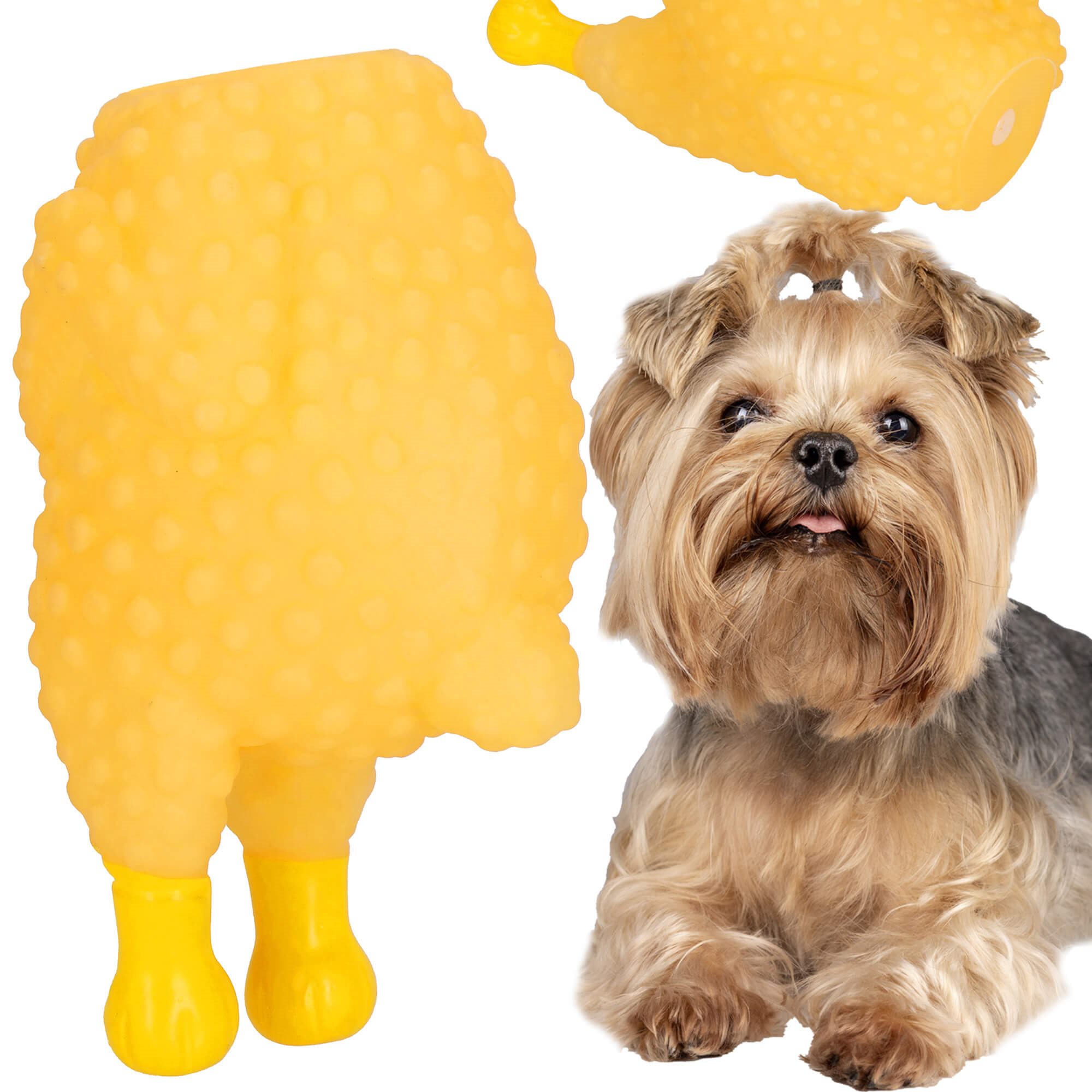 košļājamais cālis ar skaņu Springos PA0285 dzeltens košļājamais cālis ar skaņu Springos PA0285 dzeltens