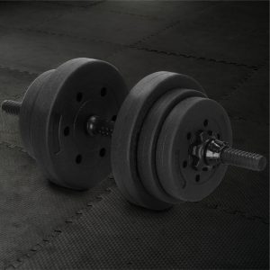 20 kg regulējams komplekts: grifs + kettlebell