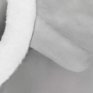 Kaķu guļvieta ar rotaļlietu un spilvenu Springos PA0241 42x44x35 cm pelēka