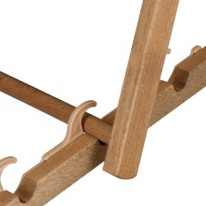 Koka saliekamais šezlongs ar roku balstiem Springos DC006 OXFORD51 jūras zaļais