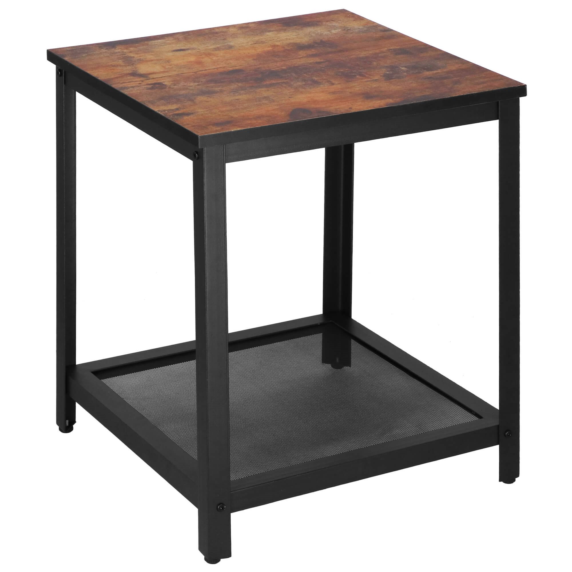 Kvadrātveida kafijas galdiņš ar plauktu Springos HF0026