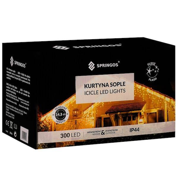 Led aizkars Springos CL4037 300 lampiņu Led aizkars Springos CL4037 300 lampiņu