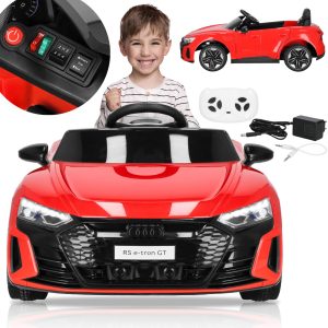 Mašīnīte ar akumulatoru Audi elektriskais bērnu auto rotaļlieta ar pulti Springos KC0013