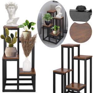 Metāla puķu statīvs ar 4 plauktiem Springos GA0209 67