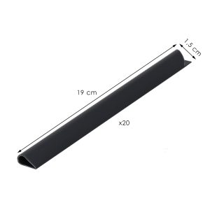 Montāžas klipši žogu lentei Springos FN0006 19cm grafīta