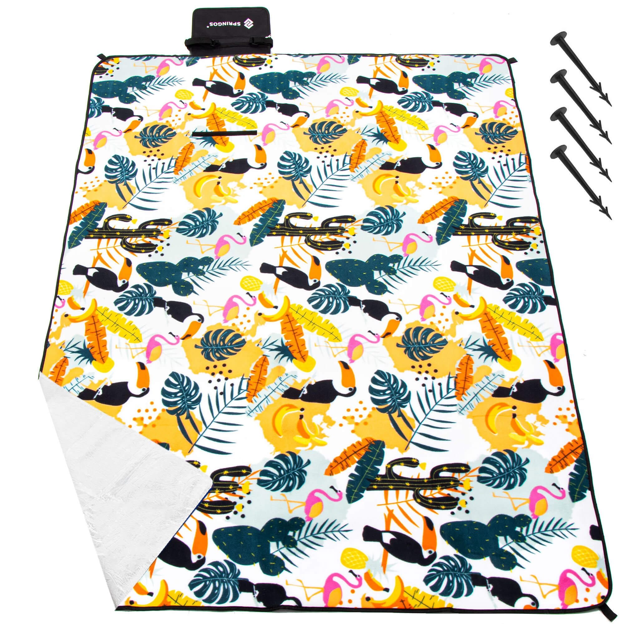 Piknika sega Springos PM042 150x200 cm tūrisma paklājs multikrāsu