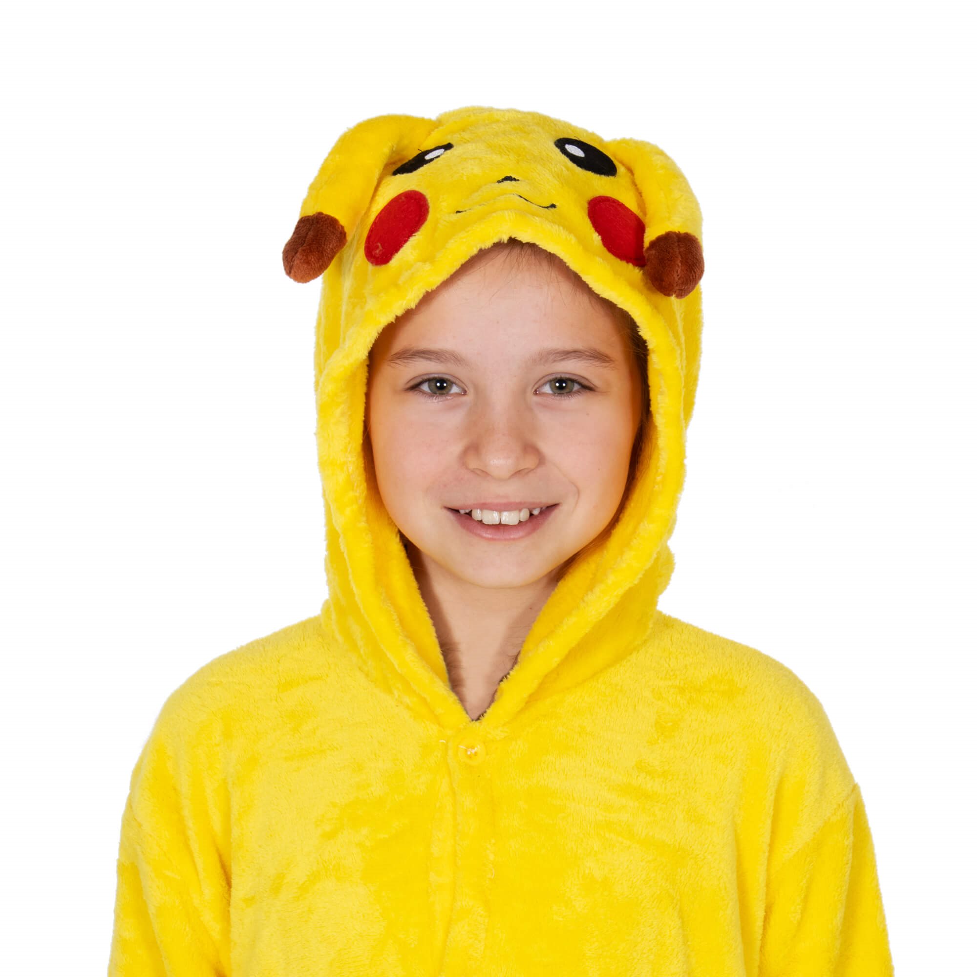 Pižama kigurumi Pikachu Springos HA7315, 130-140 cm, bērnu viengabala kombinezons