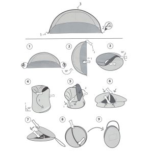 Pop up -teltta Springos PT003 200 x 120 CM
