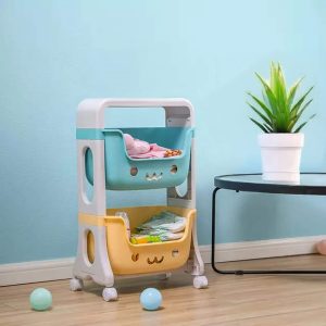 Rotaļlietu plaukts ar 3 atvilktnēm Springos HA7481 uz riteņiem