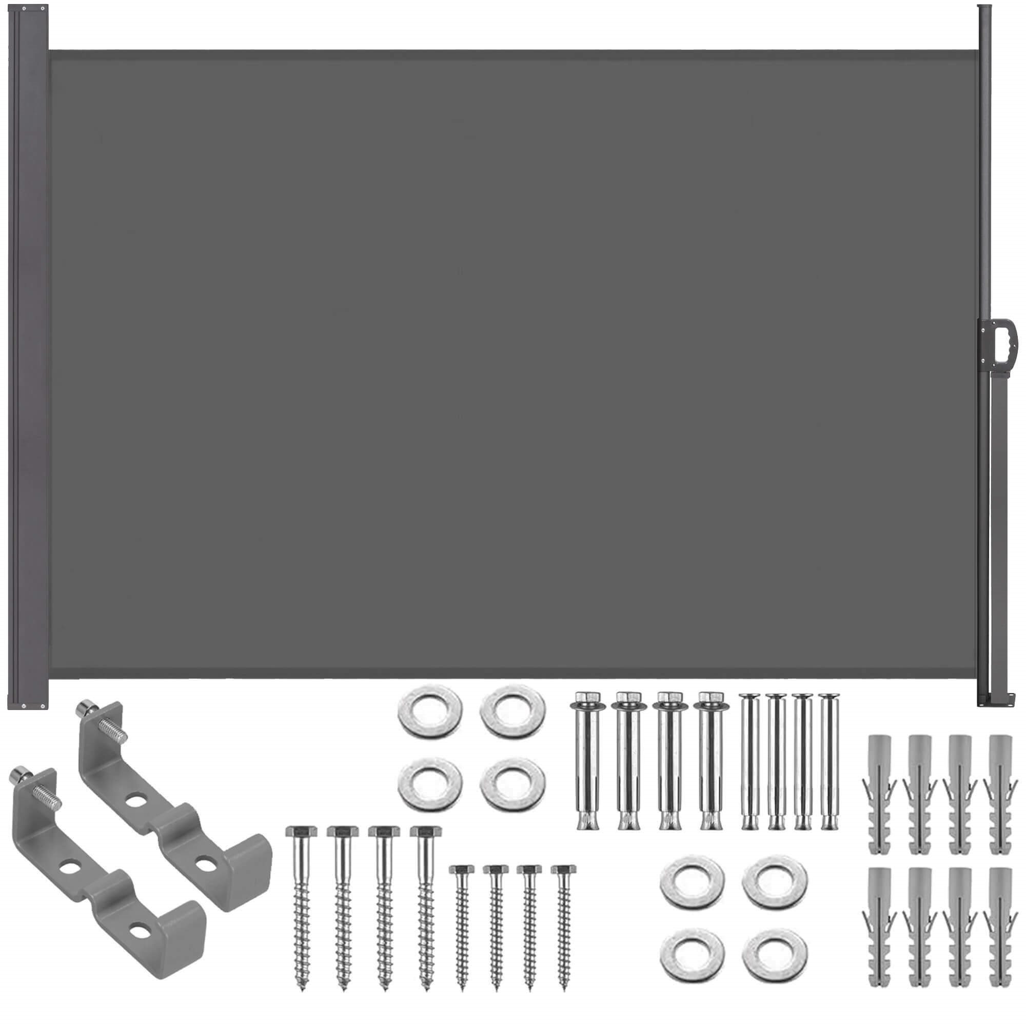 Sānu markīze Springos AW0002 300x160 cm grafīta krāsā