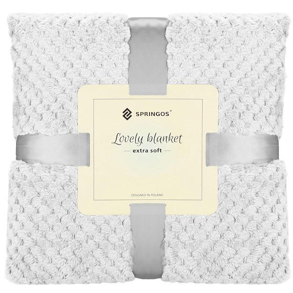pol_pl_Narzuta-na-lozko-pled-150x200-cm-dwustronny-tloczony-koc-na-kanape-jasny-popiel-2178_1 Pleds Springos HA7090 150 x 200 cm - Image 1