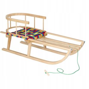 Ragavas ar muguras balstu un ar ērtu sēdekli Springos SAN004 90x32cm koka