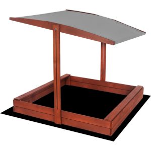 Slēgta smilšu kaste ar soliem un jumtu Springos SBP140RSET02 140x140 cm