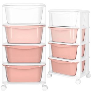 Mobilā atvilktņu skapīte uz riteņiem ar 4 atvilktnēm Springos HA0212