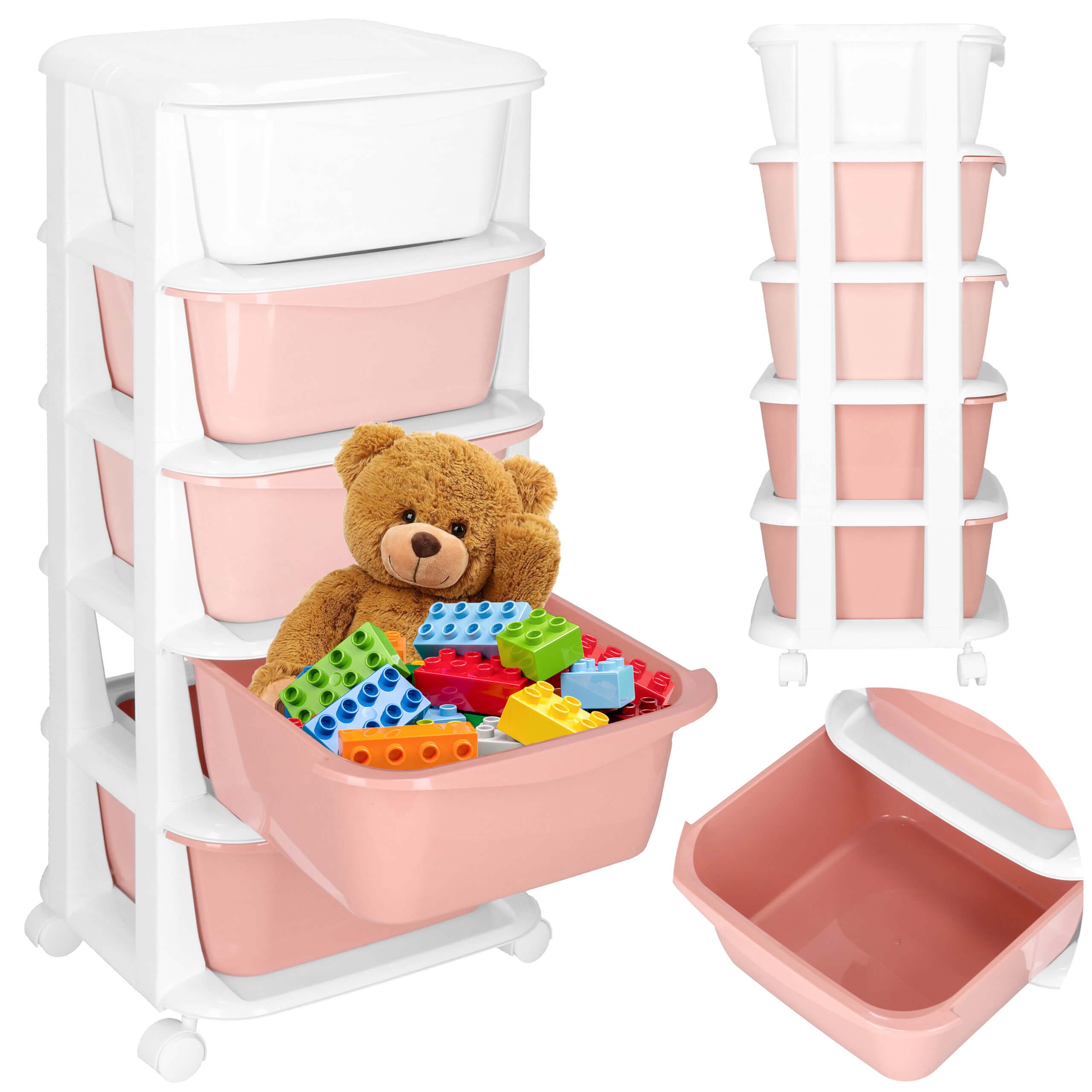 Mobilā skapīša ratiņi ar 5 atvilktnēm Springos HA0211 Mobilā skapīša ratiņi ar 5 atvilktnēm Springos HA0211