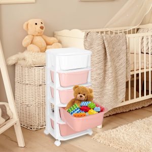 Mobilā skapīša ratiņi ar 5 atvilktnēm Springos HA0211