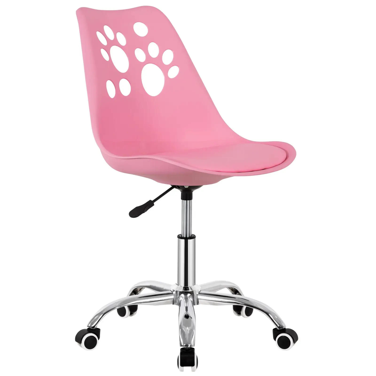 pol_pl_Krzeslo-obrotowe-biurowe-ergonomiczny-fotel-na-kolkach-dla-dzieci-rozowy-7128_13 Bērnu rakstāmgalda krēsls, regulējams grozāms krēsls ar riteņiem bērnu mācībām, Springos HF0038 - Image 1