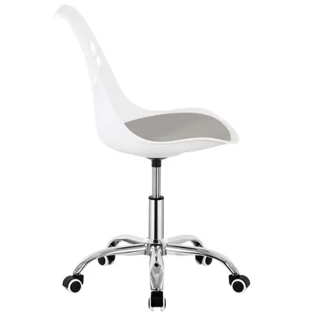 pol_pm_Krzeslo-obrotowe-ergonomiczny-fotel-na-kolkach-dla-dzieci-ucznia-bialo-szare-7131_21 Bērnu rakstāmgalda krēsls, regulējams grozāms krēsls ar riteņiem bērnu mācībām, Springos HF0040  balts - Image 8