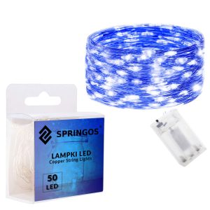 Akumulatora lampiņas Springos CL0016 50 Led
