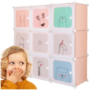 Bērnu modulārā skapīšu sistēma Springos HA0215 – 110 × 110 × 37 cm