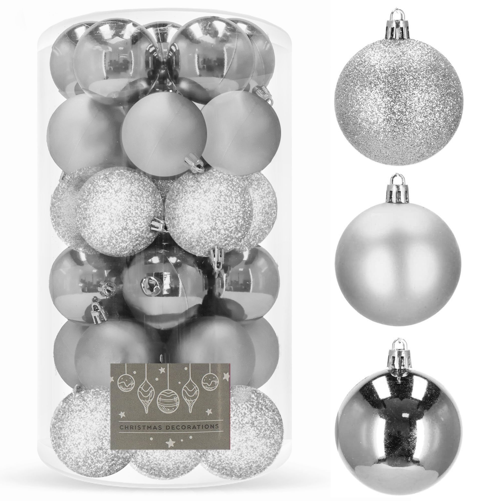 CA0007 ZIEMASSVĒTKU BALLES 6 CM 30 GAB