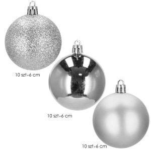 CA0007 ZIEMASSVĒTKU BALLES 6 CM 30 GAB