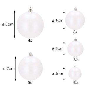 CA0146 ZIEMASSVĒTKU BALLES 4/5/6/7/8 CM 37 GAB.