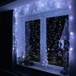 Gaismas aizkars Springos CL0184 300 LED virtene auksti balta gaismas iekštelpām un ārtelpām