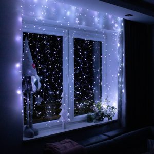 Gaismas aizkars Springos CL0184 300 LED virtene auksti balta gaismas iekštelpām un ārtelpām