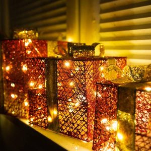 LED Ziemassvētku rotājumu dāvanas Springos CA1026 komplektā pa 3