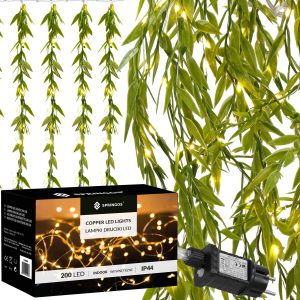 LED virtene ar mākslīgajām Ruskusa lapām