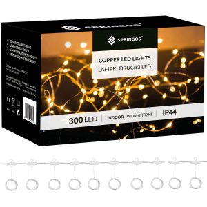 Springos CL4098 Gaismas aizkars 300 LED 3 x 3 m