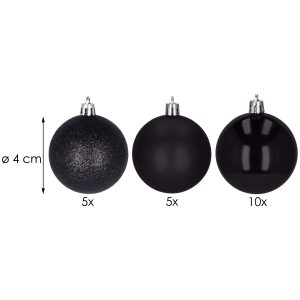 Springos Ziemassvētku bumbas 4 cm 20 gab. CA0124
