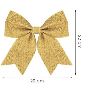 Ziemassvētku bante eglītei Springos CA 1297 30 cm zelta