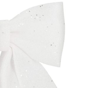 Ziemassvētku bante eglītei Springos CA 1302 30 cm balta