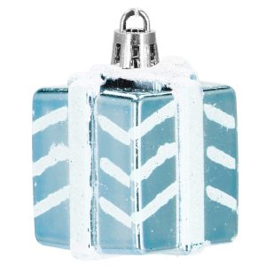 Ziemassvētku bumbas 77 gab zils dekoratīvais komplekts