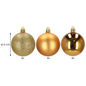Ziemassvētku bumbiņas Springos CA0003 6cm 12gab