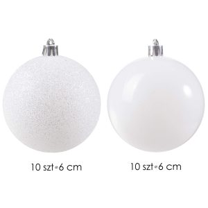 Ziemassvētku bumbiņas Springos CA0088 8cm 20gab