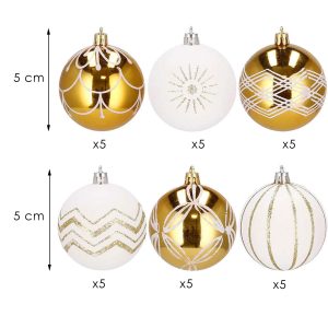Ziemassvētku bumbiņas Springos CA0153 5cm 30gab.