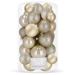 Ziemassvētku bumbiņas Springos CA0172 4/5/6cm 30gab.
