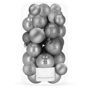 Ziemassvētku bumbiņas Springos CA0173 4/5/6cm 30gab