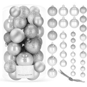 Ziemassvētku bumbiņas Springos CA0180 4/5/6cm 30gab